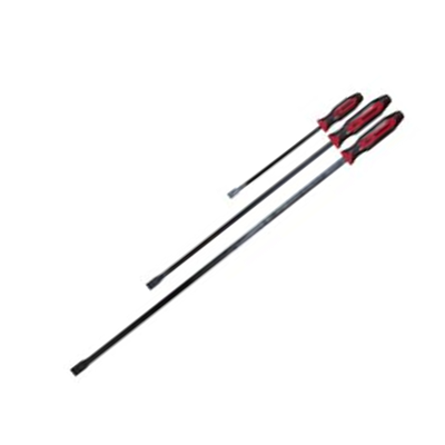 3 Piece Curved Pry Bar Set - Red
