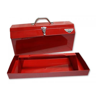 19" Red Pent Roof Toolbox